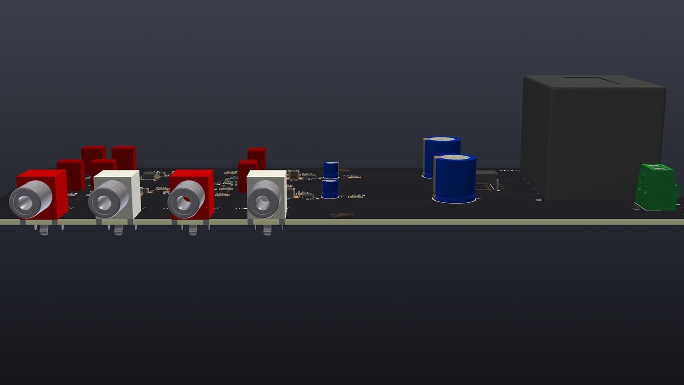 Low back elevation of the PP1 board.